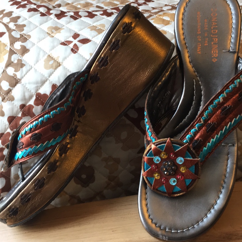 Donald J Pliner. Italian made multi colored.